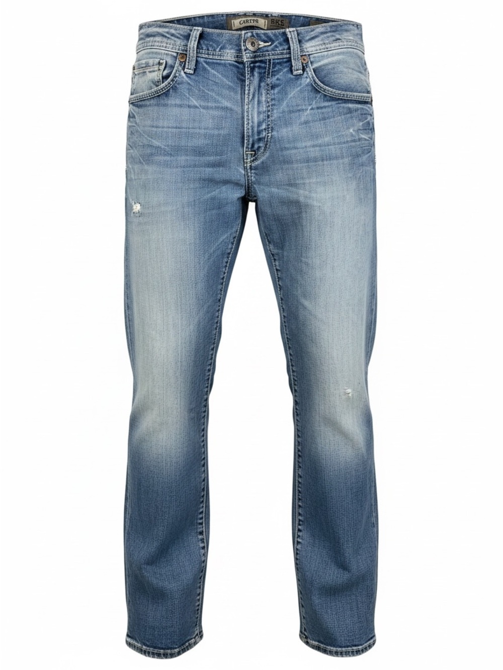 BKE Men’s Straight Jeans in Light Blue Wash